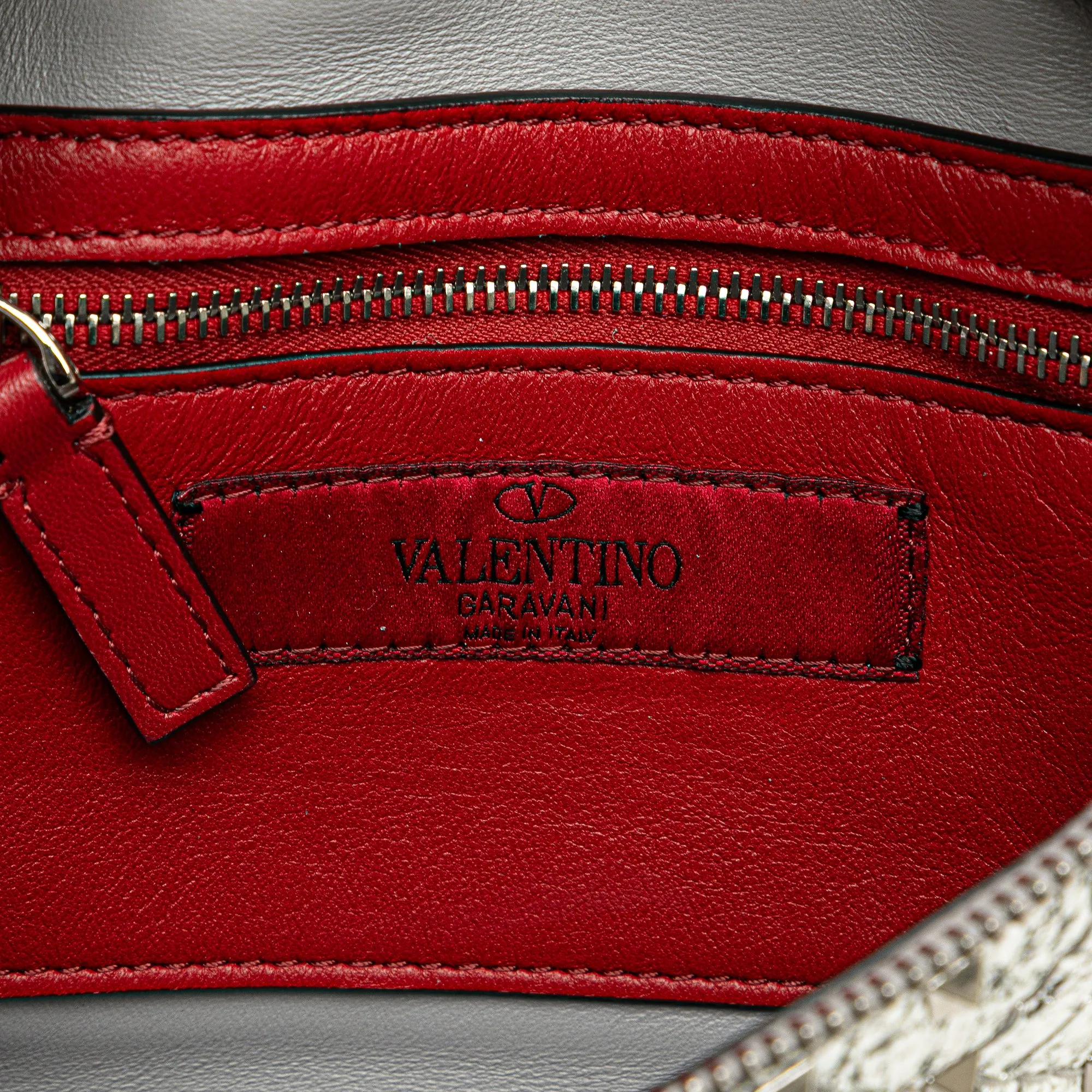 Valentino Metallic Craquele Nappa Rockstud Spike Belt Bag