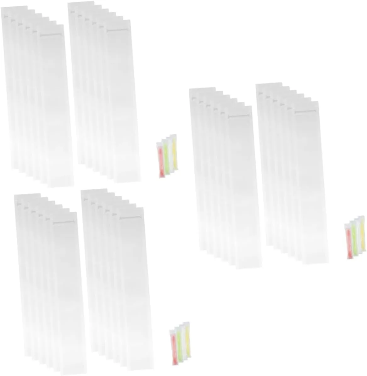 VALICLUD 3sets 50pcs Ice Candy Making Bags Reusable Ice Sucker Molds for Summer Treats Easy to Use for DIY Flavors Safe Design for All Ages Includes Funnel 50pcs*3