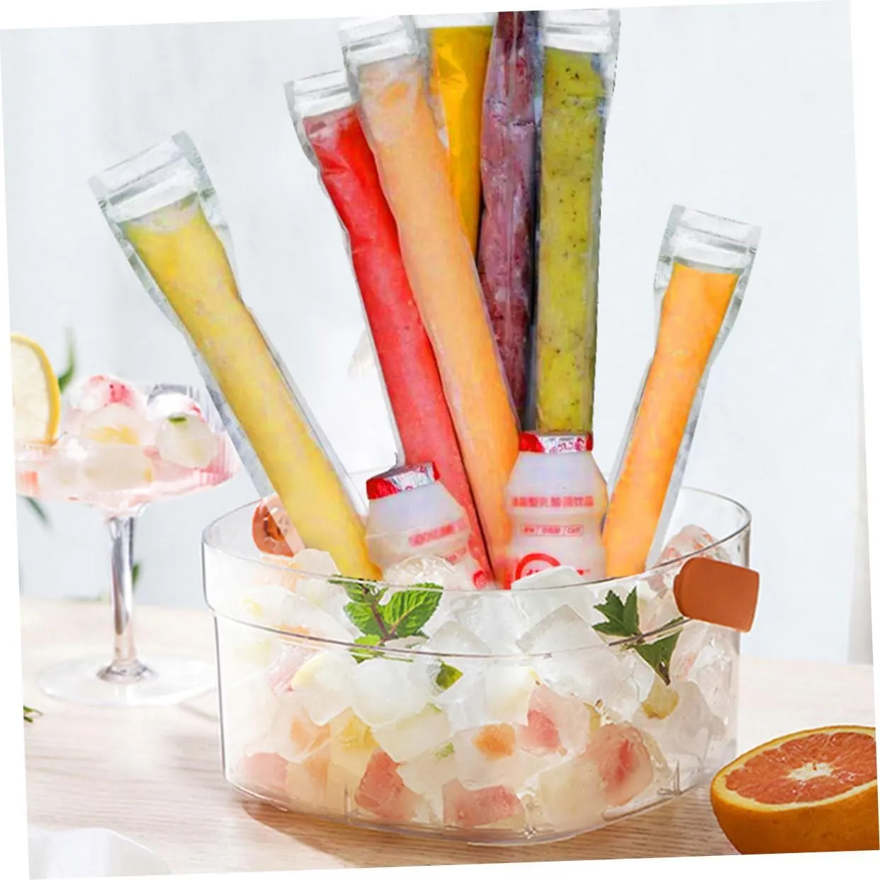 VALICLUD 3sets 50pcs Ice Candy Making Bags Reusable Ice Sucker Molds for Summer Treats Easy to Use for DIY Flavors Safe Design for All Ages Includes Funnel 50pcs*3