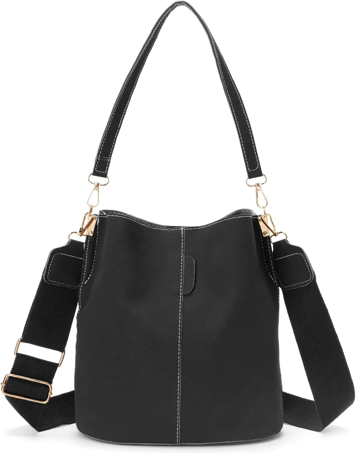 Valleycomfy Suede Bucket Purses for Women Tote Shoulder Bucket Bag