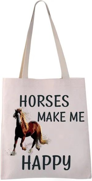 VAMSII Horse Tote Shoulder Bag - Horse Lover Gifts, Funny & Equestrian Gifts