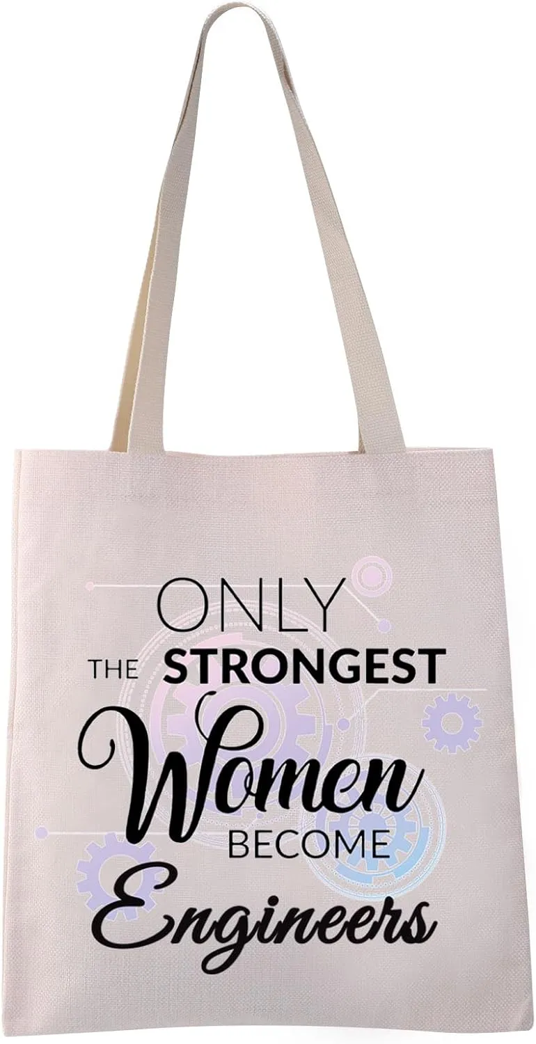 VAMSII Woman Engineer Gift Tote Bag Engineering Gifts for Women only the Strongest Women Become Engineers Gifts Shoulder Bag