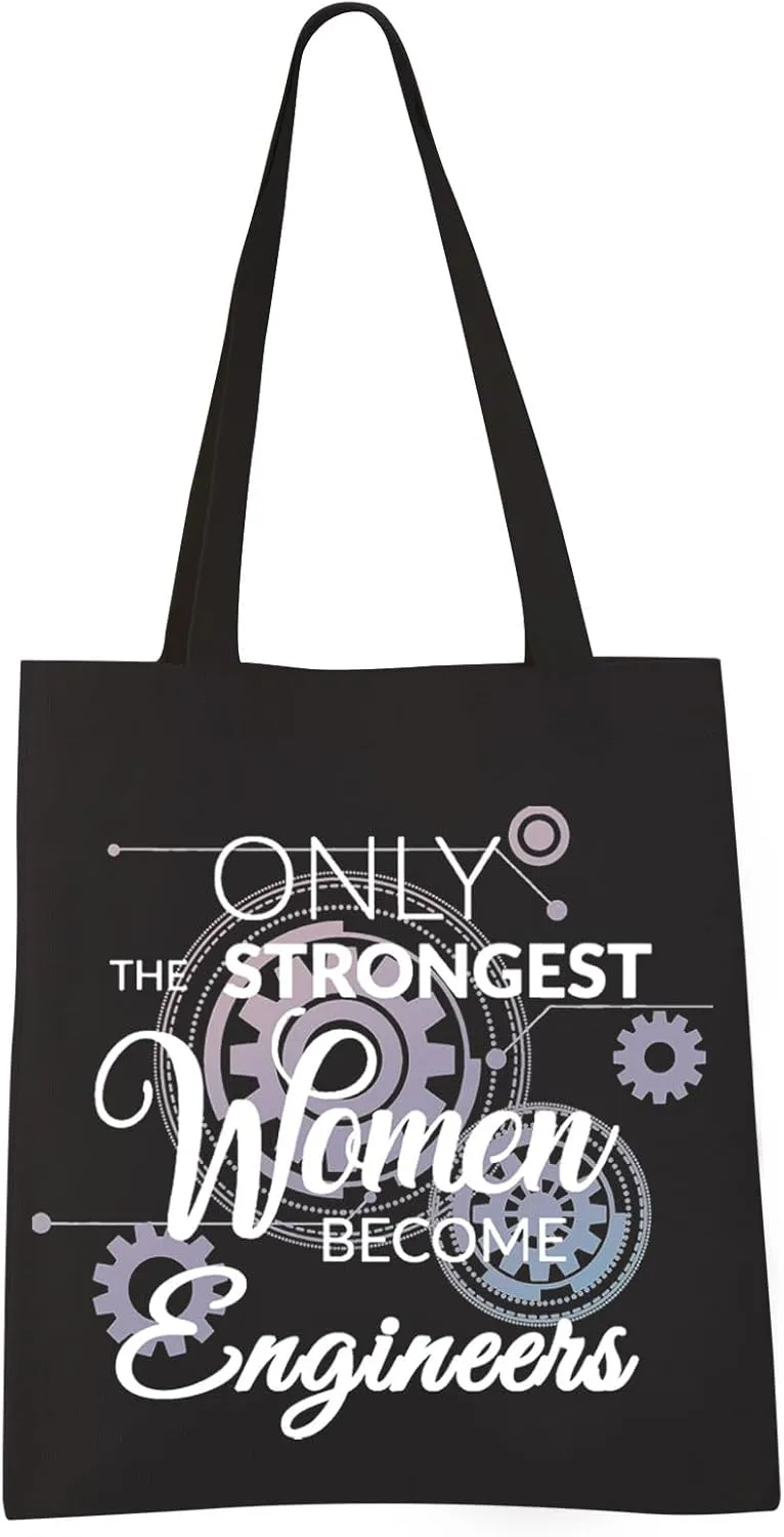 VAMSII Woman Engineer Gift Tote Bag Engineering Gifts for Women only the Strongest Women Become Engineers Gifts Shoulder Bag