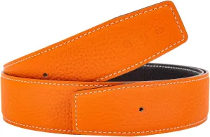 Vatee's Men/Women Reversible Genuine Leather Without Buckle Replacemen Belt Strap 1.34"/1.5" Wide