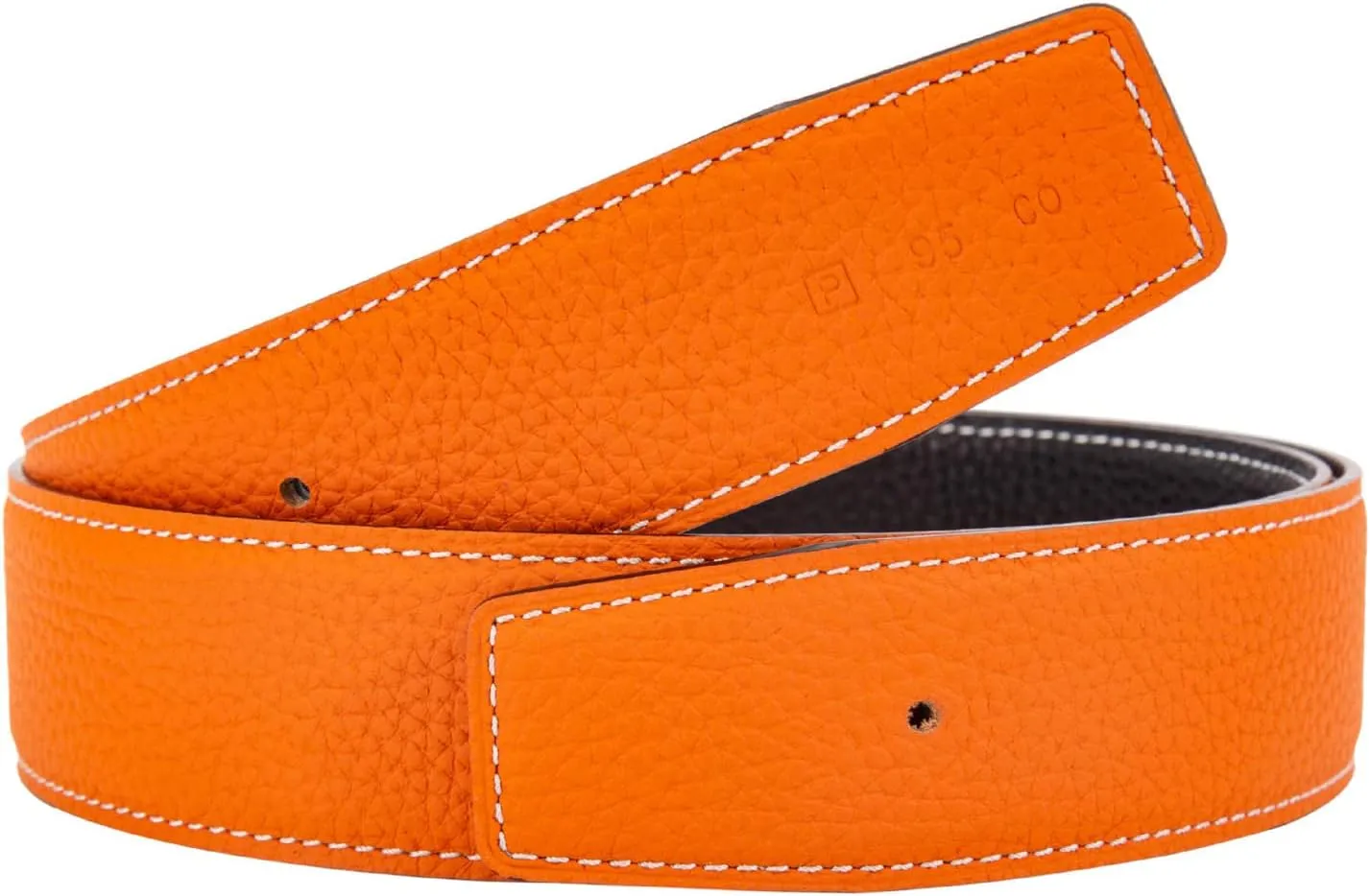 Vatee's Men/Women Reversible Genuine Leather Without Buckle Replacemen Belt Strap 1.34"/1.5" Wide