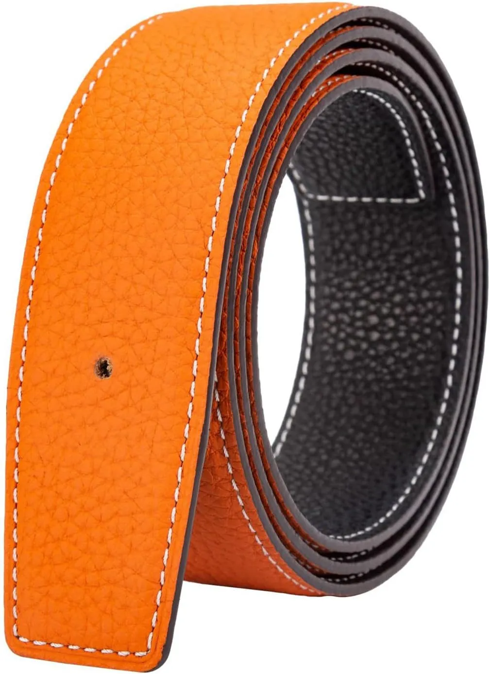 Vatee's Men/Women Reversible Genuine Leather Without Buckle Replacemen Belt Strap 1.34"/1.5" Wide