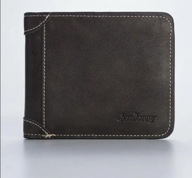 Vegan Leather Billfold Wallet Vintage Credit Card and ID Holder for Men