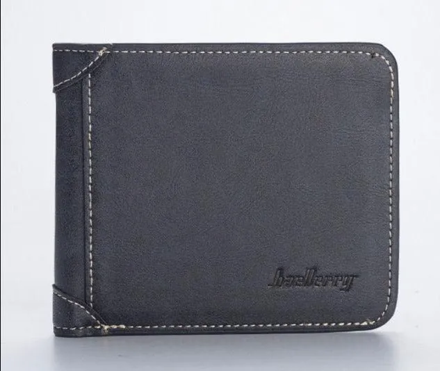 Vegan Leather Billfold Wallet Vintage Credit Card and ID Holder for Men