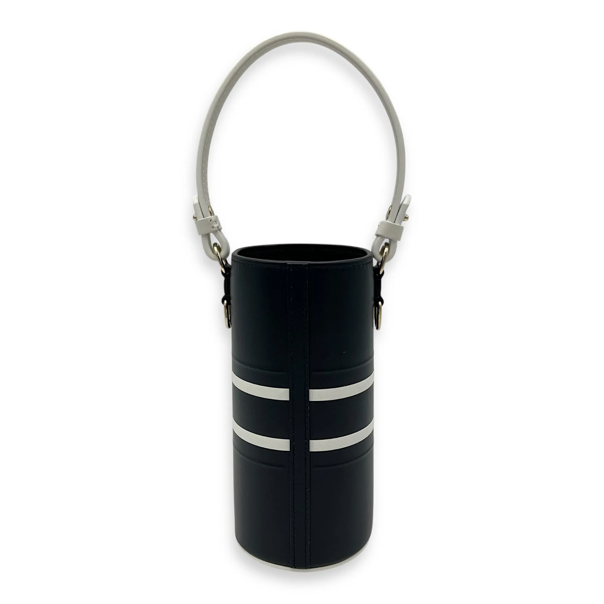 Vibe Bucket Bag Blue in Calfskin, Light Gold hardware