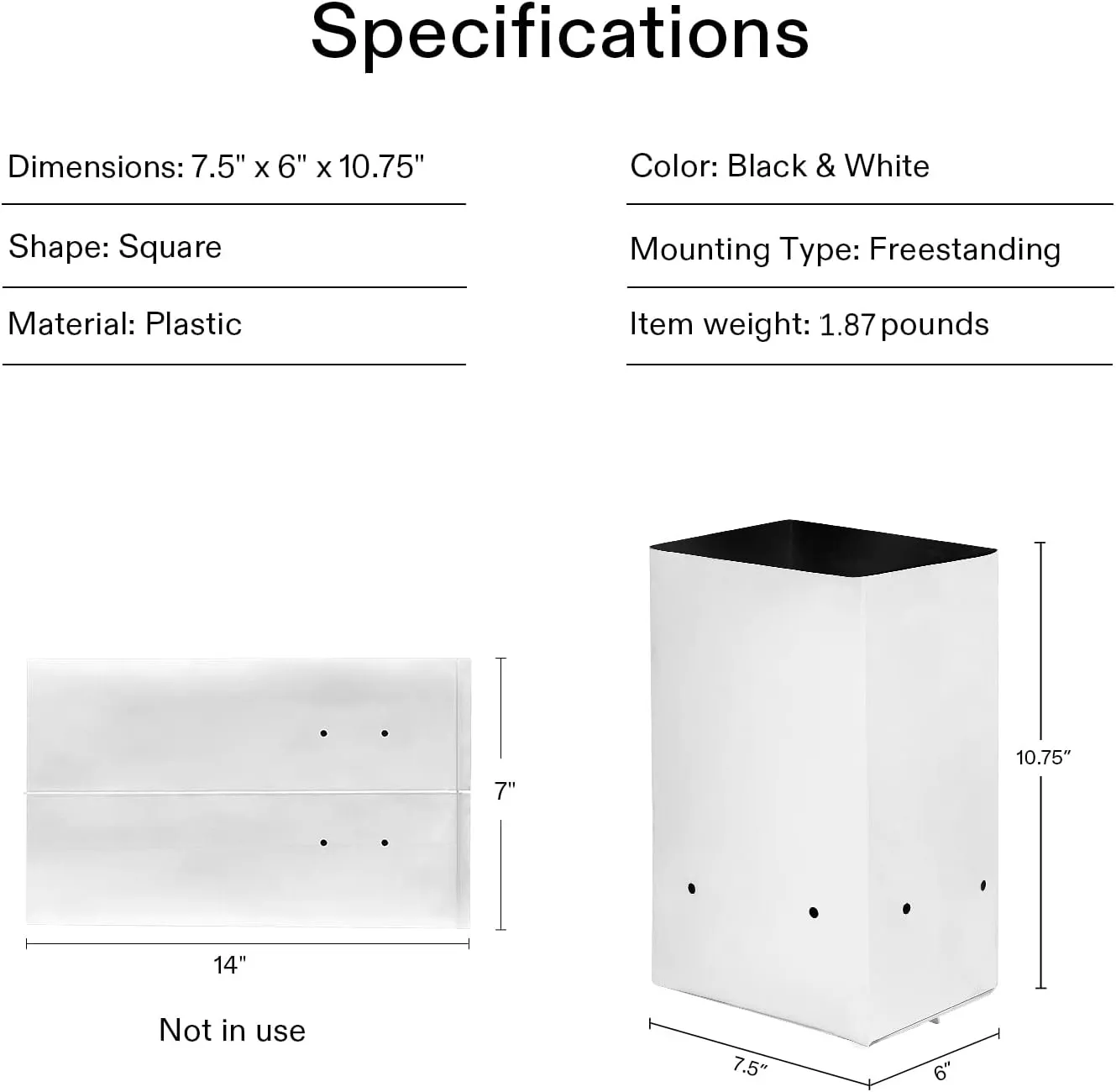 VIVOSUN 50-Pack 2 Gallon Grow Bags for Plants, Black-and-White Panda Film Containers Thick Plastic Bag for Potting Seedlings, and Rooting