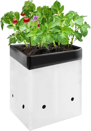 VIVOSUN 50-Pack 2 Gallon Grow Bags for Plants, Black-and-White Panda Film Containers Thick Plastic Bag for Potting Seedlings, and Rooting