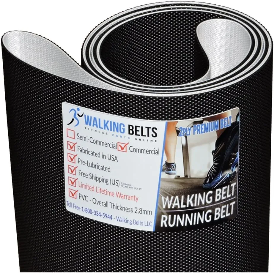 WALKINGBELTS Walking Belts LLC - Livestrong LS8.0T-C1 S/N:TM652 Treadmill Walking Belt 2ply Premium   Free 1oz Lube