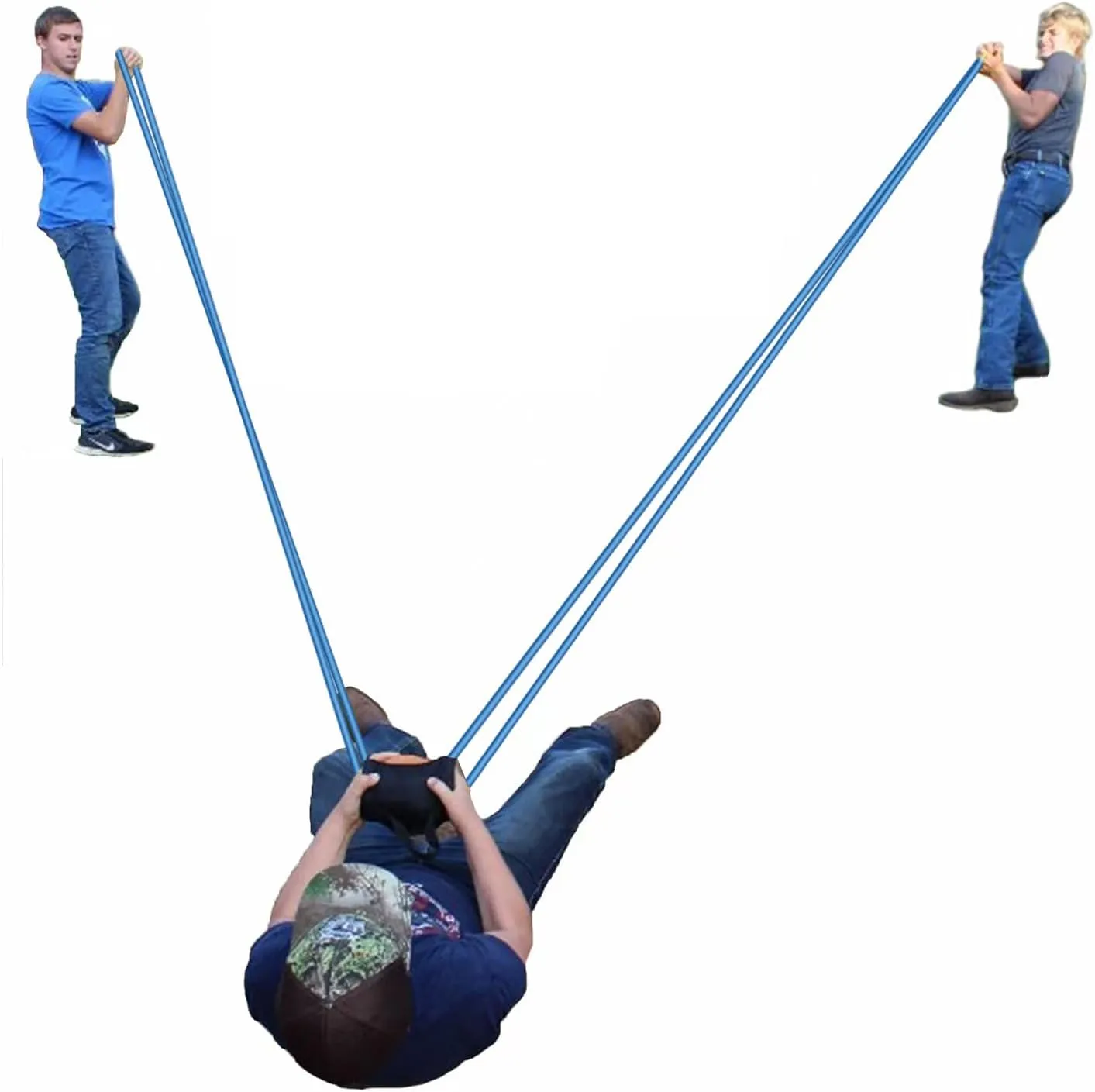 Water Balloon Launcher 500 Yard Long Range,3 Man Slingshot with 500 Biodegradable Water Balloons,Giant Slingshot T-Shirt Launcher Cannons,Party Game Yard Toys for Kids and Aldults