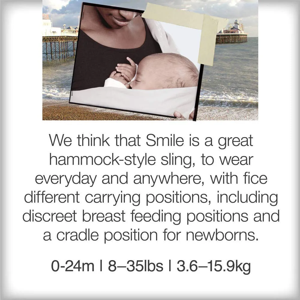We Made Me Smile Classic Baby Sling, Five Carry Positions, from 3.6-15.9kg, Deep Blue