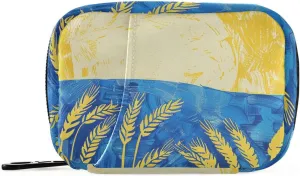 Wheat Ear Realism at Sunset Medicine Bags Pill Organizers with Detachable Compartments Convenient Organizer Travel case