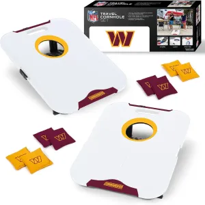 Wild Sports NFL Pro Football All-Weather Cornhole Set - Travel Bean Bag Toss Set Includes 8 Bean Bags
