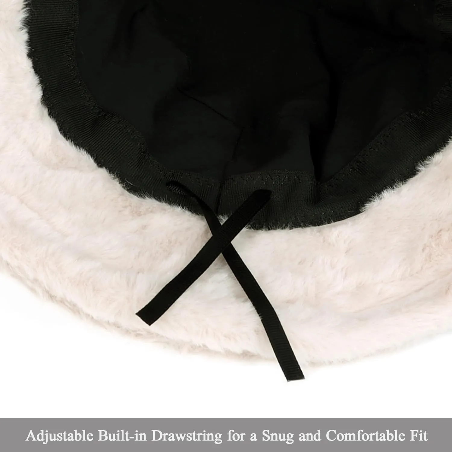 Winter Fluffy Fuzzy Bucket Hat Plush Furry Faux Fur Fisherman Hats Warm Hat for Women