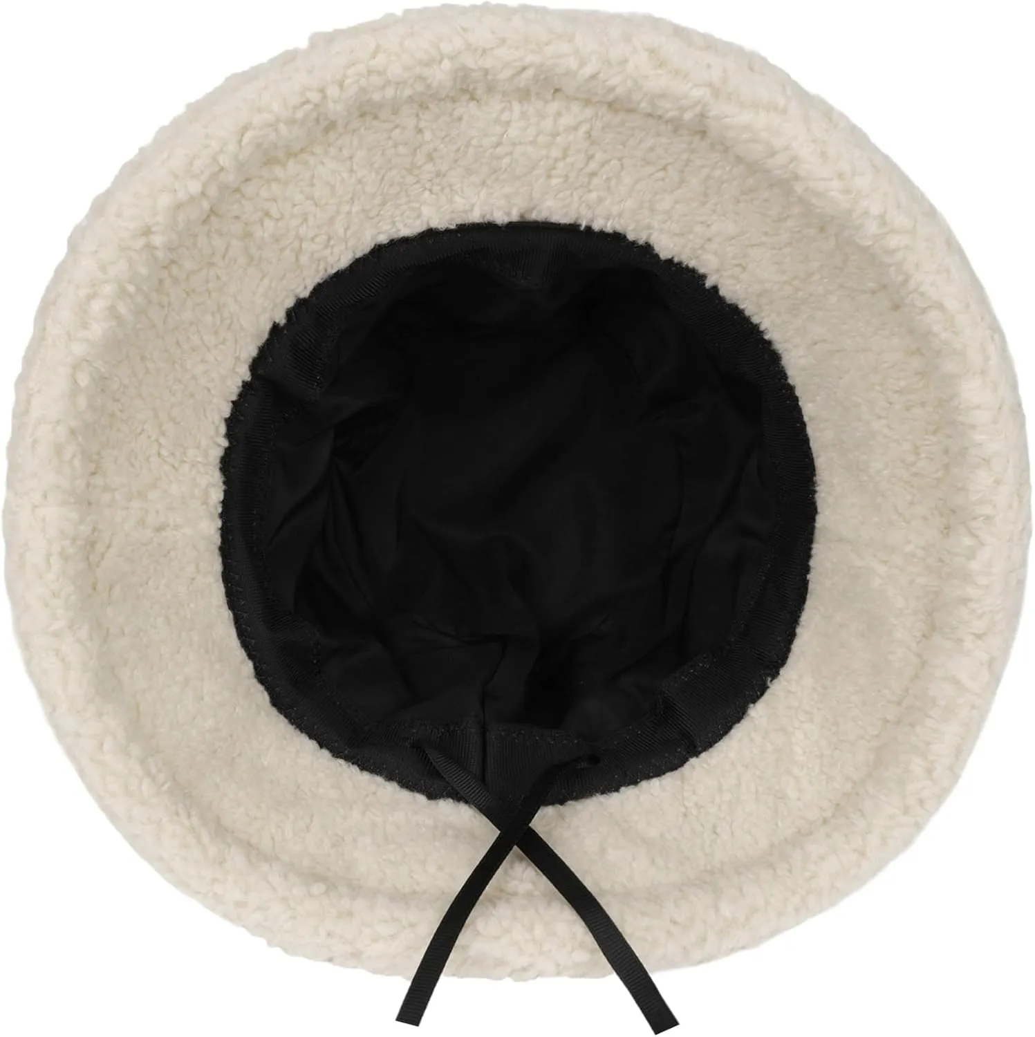 Winter Warm Plush Fuzzy Bucket Hat Faux Fur Shearling Fisherman Hats for Women