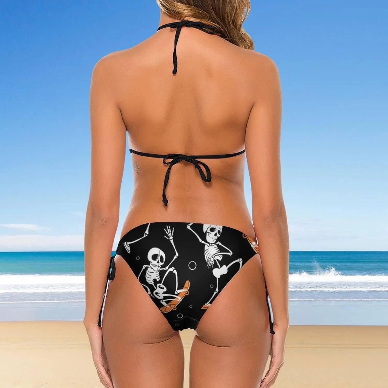 Women 2 PC Bikini Set Sexy Sling Halter String Swimsuit Beach Vacation S - XXL