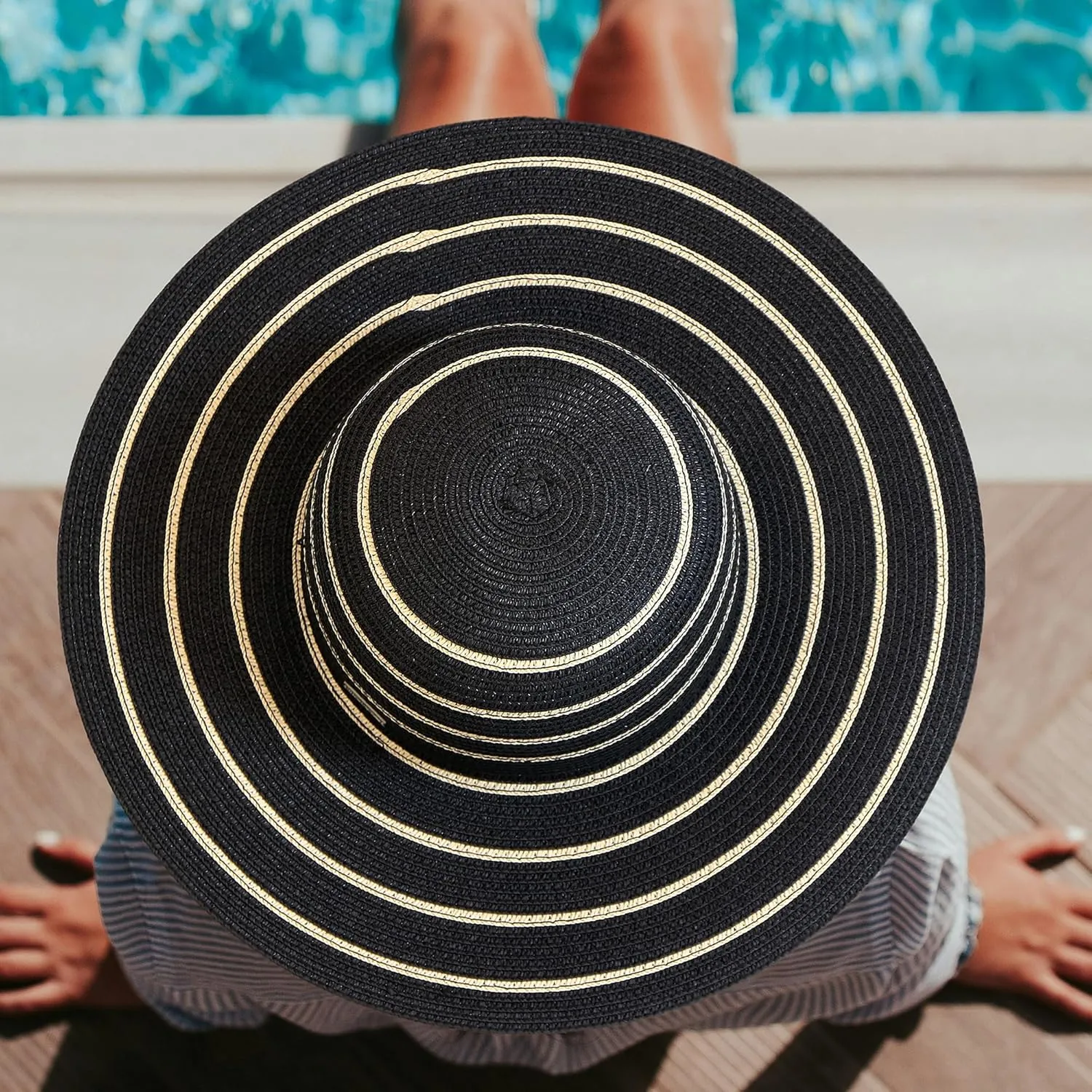 Women Bucket Straw Sun Hat