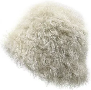 Women Fuzzy Bucket Hat Winter Warm Furry Faux Fur Hat Wide Brim Cute Fluffy Plush Outdoor Fisherman Caps
