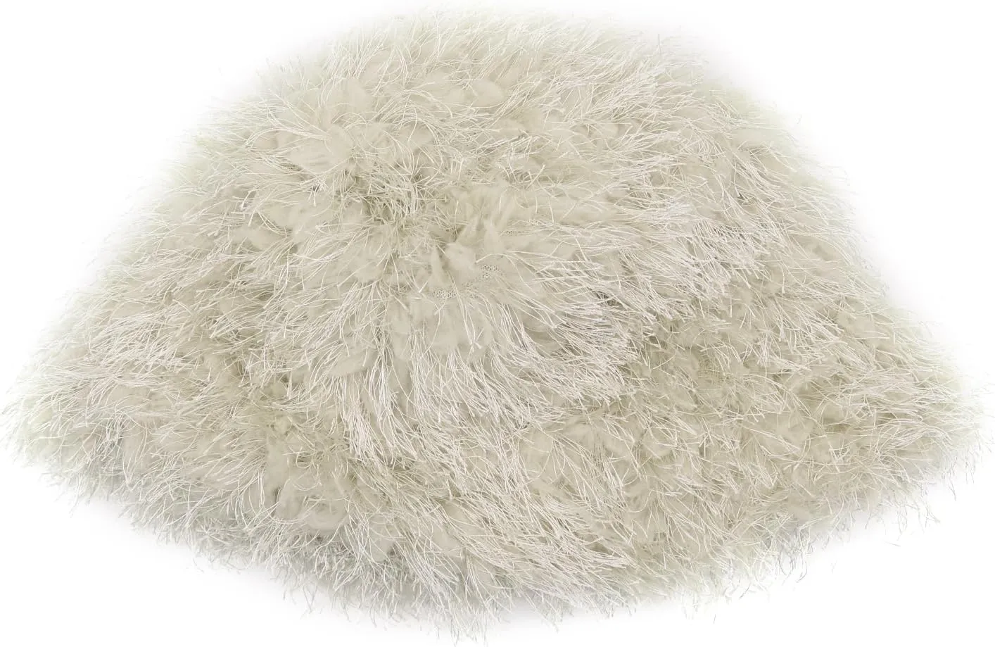 Women Fuzzy Bucket Hat Winter Warm Furry Faux Fur Hat Wide Brim Cute Fluffy Plush Outdoor Fisherman Caps