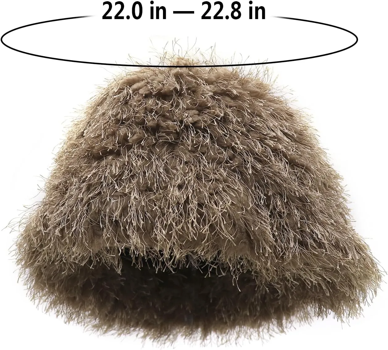Women Fuzzy Bucket Hat Winter Warm Furry Faux Fur Hat Wide Brim Cute Fluffy Plush Outdoor Fisherman Caps