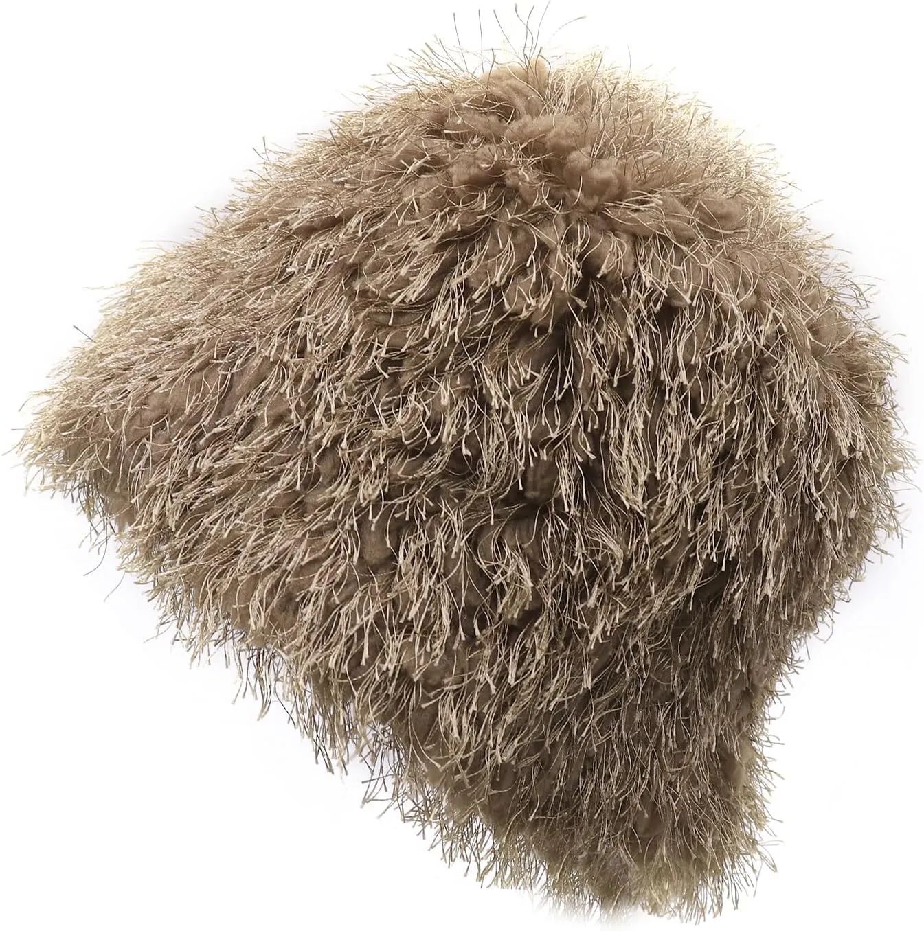 Women Fuzzy Bucket Hat Winter Warm Furry Faux Fur Hat Wide Brim Cute Fluffy Plush Outdoor Fisherman Caps