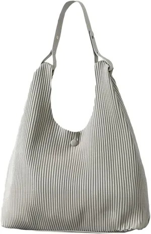 Women Soft Vegan Leather Handbags Fashion Shoulder Totes Large Bucket Hobo Purse Pleated Top Handle Satchel 2024