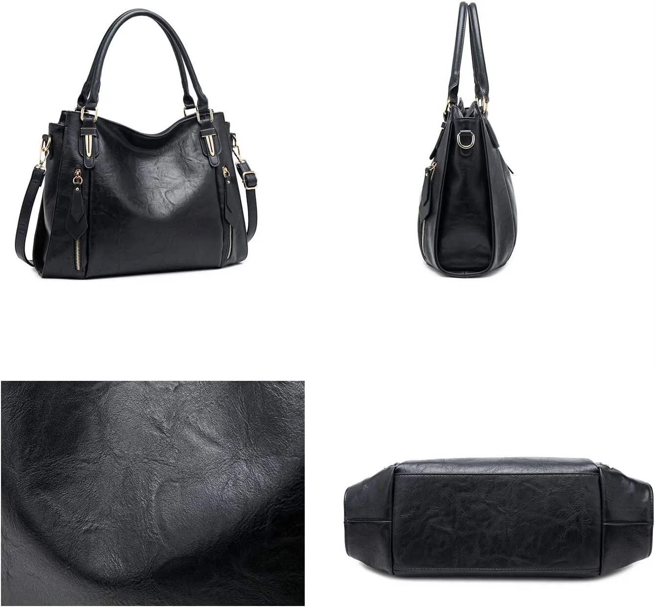 Women Tote Bag Handbags PU Leather Fashion Hobo Shoulder Bags with Adjustable Shoulder Strap