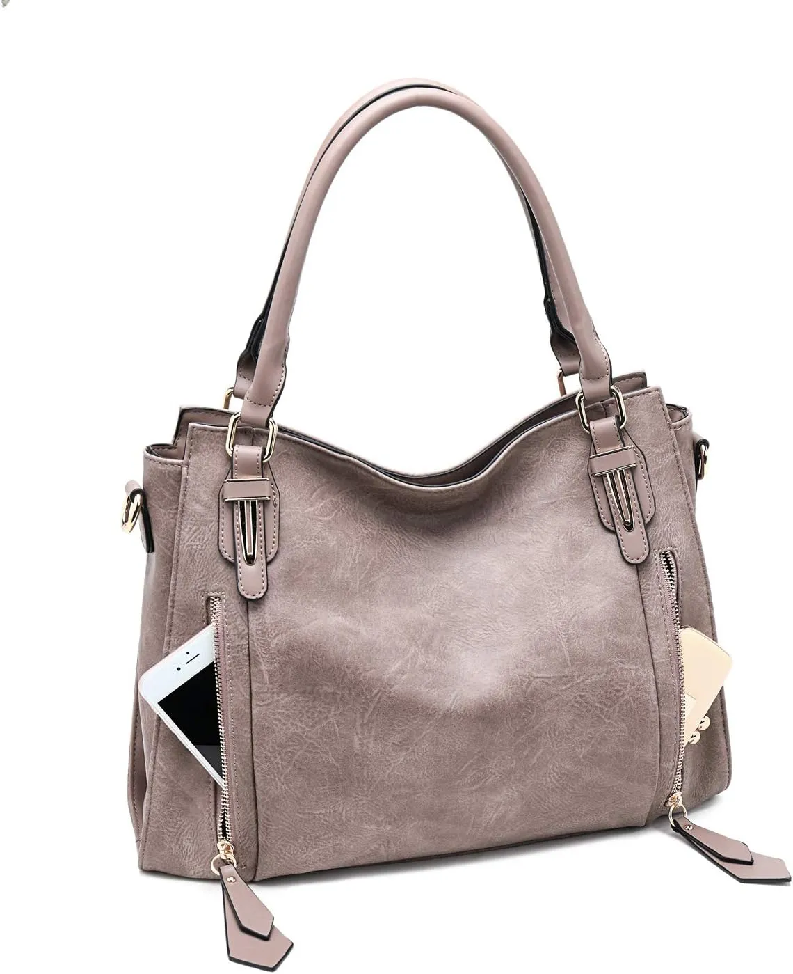 Women Tote Bag Handbags PU Leather Fashion Hobo Shoulder Bags with Adjustable Shoulder Strap