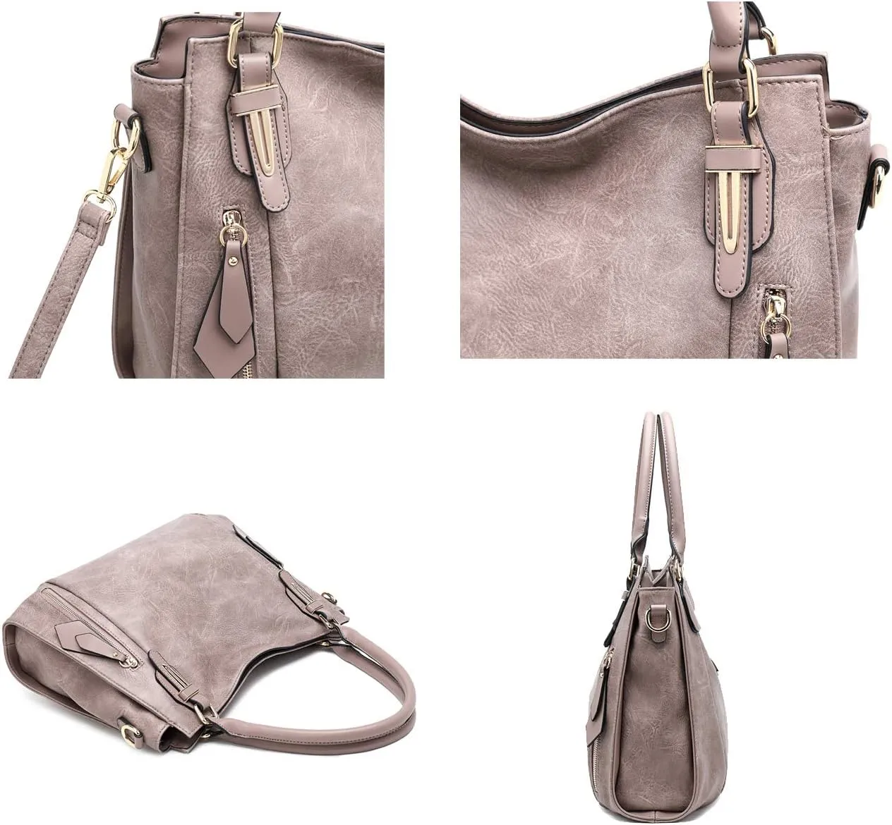 Women Tote Bag Handbags PU Leather Fashion Hobo Shoulder Bags with Adjustable Shoulder Strap