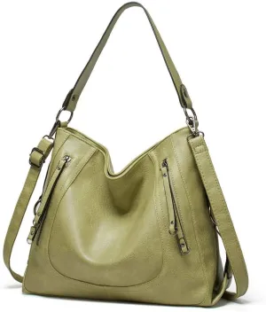 Women Tote Bag Handbags PU Leather Fashion Hobo Shoulder Bags with Adjustable Shoulder Strap