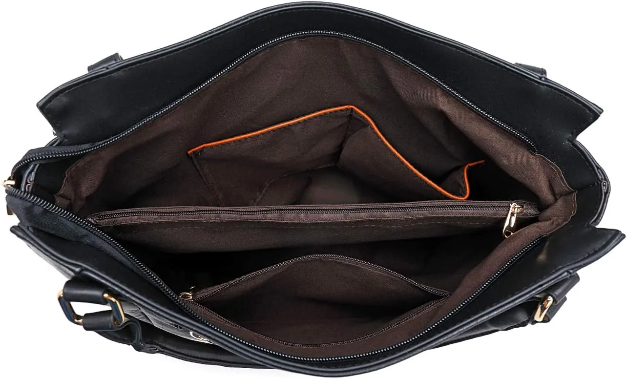 Women Tote Bag Handbags PU Leather Fashion Hobo Shoulder Bags with Adjustable Shoulder Strap