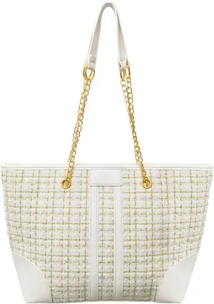 Women Tweed Single shoulder Bag Handbag and Purse Fashion Ladies Chain Quilted Crossbody Bag Evening Bag Clutch ﻿