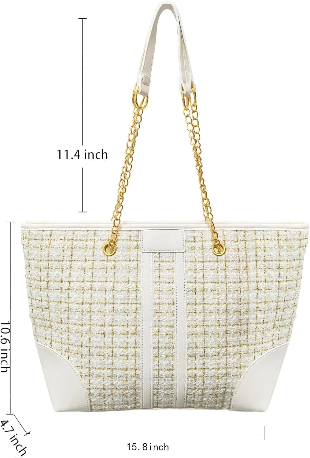 Women Tweed Single shoulder Bag Handbag and Purse Fashion Ladies Chain Quilted Crossbody Bag Evening Bag Clutch ﻿