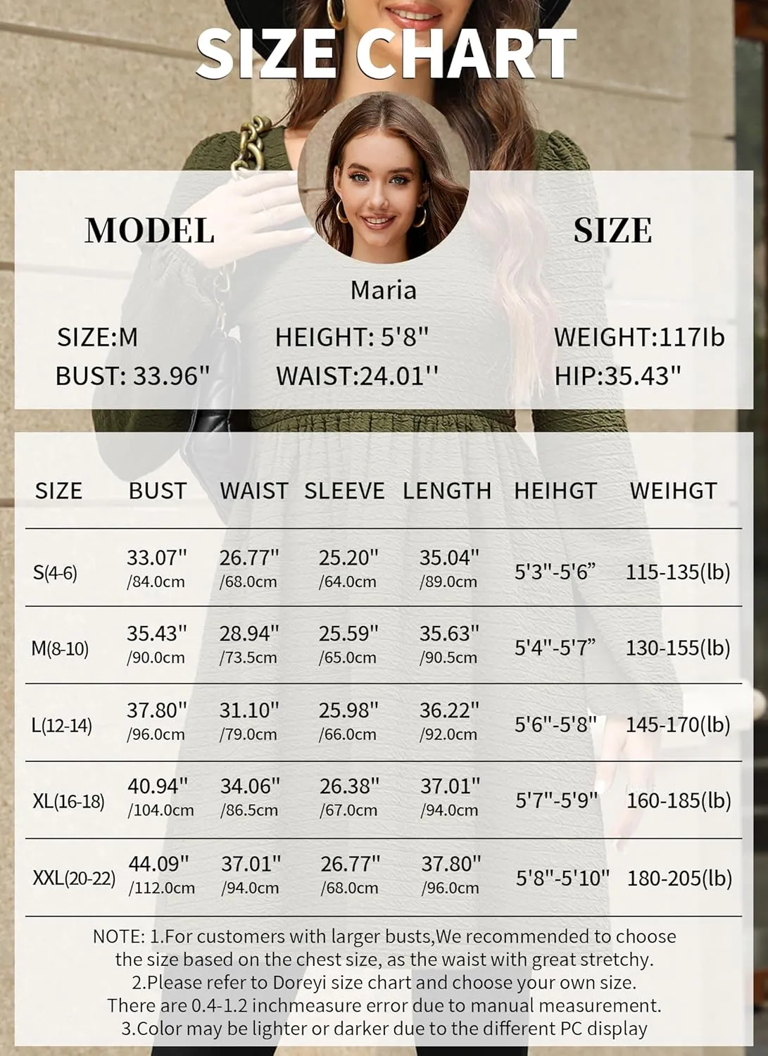 Womens Babydoll Dresses Square Neck Long Sleeve Knee Length Flowy Swing Shirring Mini Dresses Fall Dress