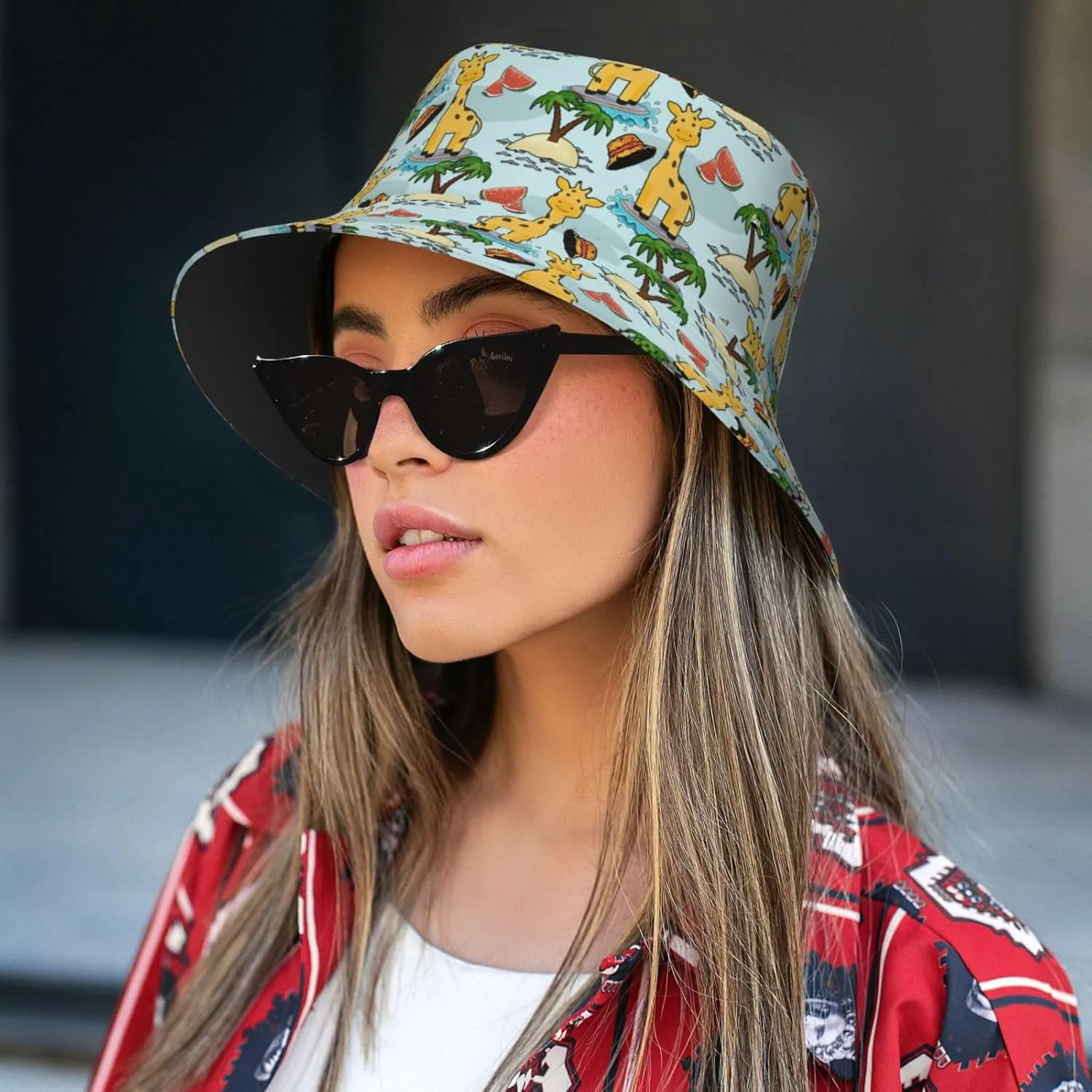 Womens Bucket Hat Summer Travel Beach Sun Protection Hat Fashion Outdoor Packable Mens Fisherman Hat
