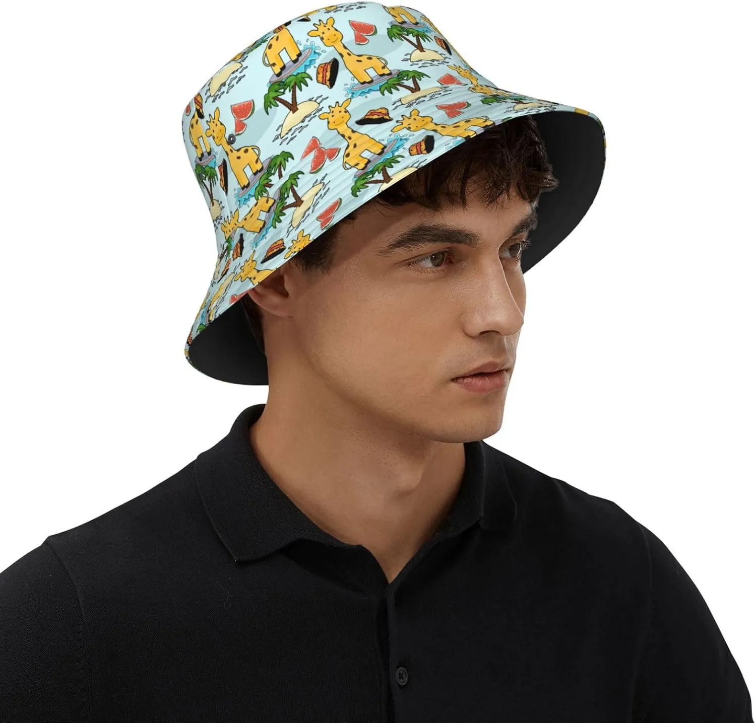 Womens Bucket Hat Summer Travel Beach Sun Protection Hat Fashion Outdoor Packable Mens Fisherman Hat