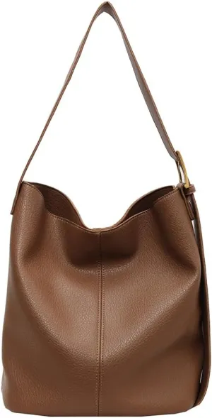 Women's Leather Hobo Shoulder Bag,Large capacity shoulder bag