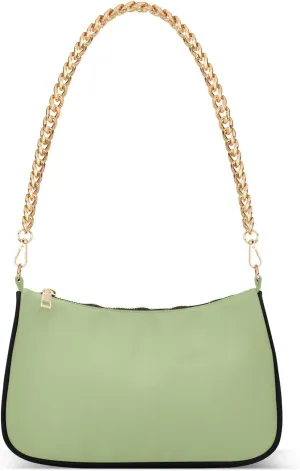 Womens Shoulder Bag for Women Girls Hobo Tote Handbag Gold Chain Crossbody Bag with Zipper Clutch Purse Handbags