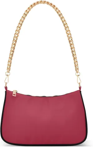 Womens Shoulder Bag for Women Girls Hobo Tote Handbag Gold Chain Crossbody Bag with Zipper Clutch Purse Handbags