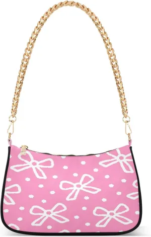 Womens Shoulder Bag for Women Girls Hobo Tote Handbag Gold Chain Crossbody Bag with Zipper Clutch Purse Handbags