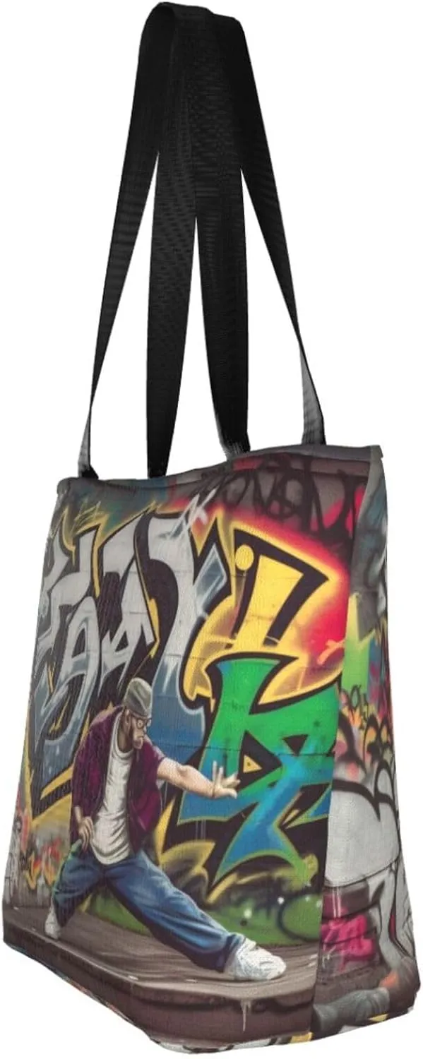 Women's Shoulder Bag with Karate Boy Vector Changeable Belt Color Printed Handbag Tote Bag Shopping Bags