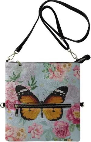 Women's Shoulder Handbags Leather Clutch Bags Envelope Wallet with Adjustable Strap Coin Card Holder Purse