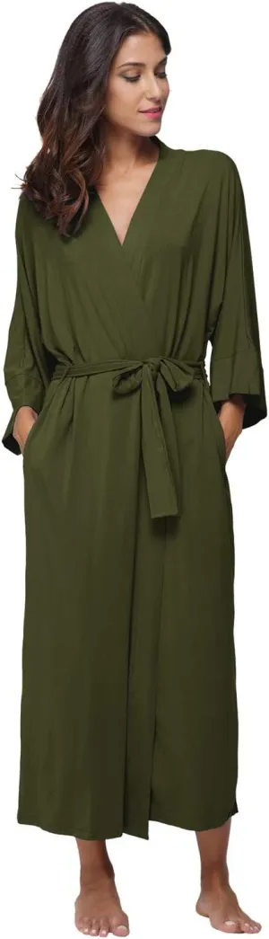 Women's Soft Robes Long Bath Robes Full Length Kimonos Sleepwear Dressing Gown,Solid Color