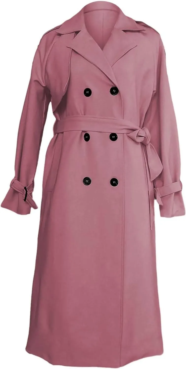 Womens Waterproow Trench Coat Winter Womens Jacket Lapel Slim Women'S Coat Fall Fashion Oversized Womens Winter