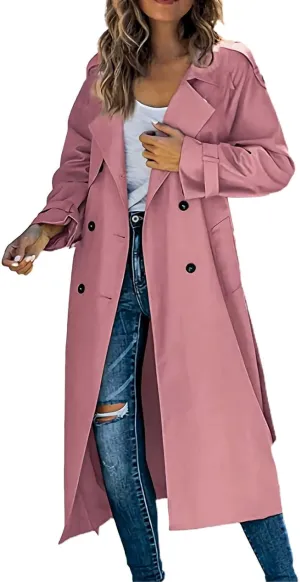 Womens Waterproow Trench Coat Winter Womens Jacket Lapel Slim Women'S Coat Fall Fashion Oversized Womens Winter