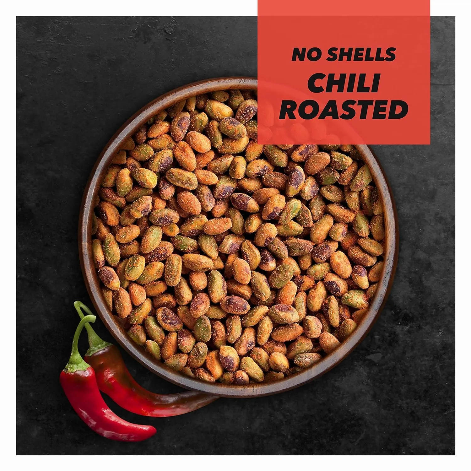 Wonderful Pistachios No Shells, Chili Roasted Nuts, 2.25 Ounce (Pack of 8), Protein Snacks, Gluten Free, Pantry Staples, Healthy Office Snacks