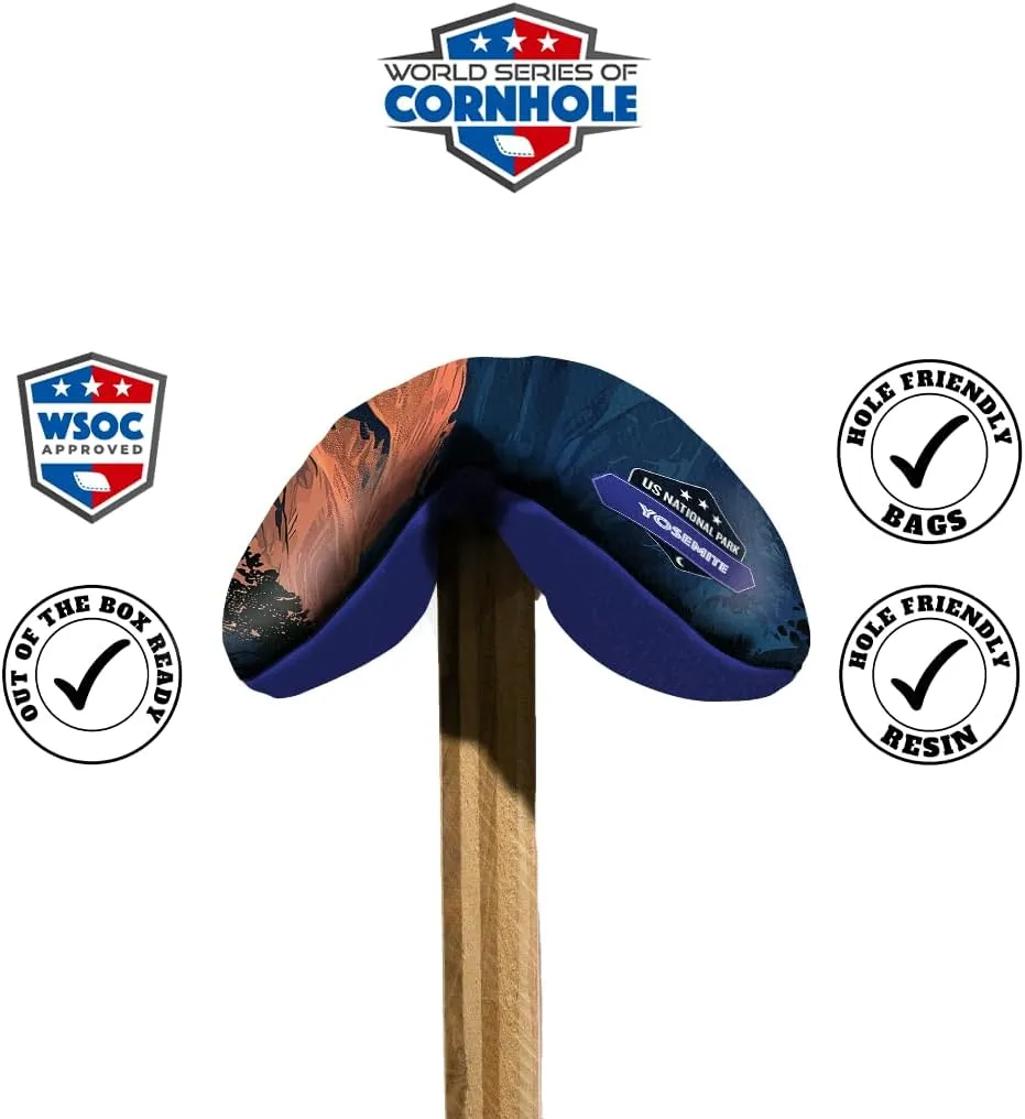 World Series of Cornhole Official Bags - Professional Corn Hole Bags - Dual Sided Bean Bags Pack of 4 - Fabrics Speeds (Front 2, Back 9)